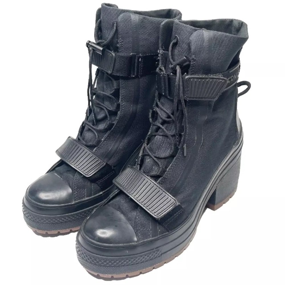 CONVERSE CHUCK TAYLOR 70 DE LUXE GR82 XX Hi Black Canvas Boots Womens Size 8.5